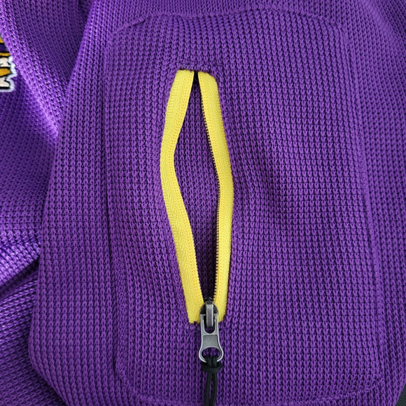 NFL Minnesota Vikings Men’s M 1/4 Zip Pullover Purple Football Waffle Knit NEW - Picture 11 of 16